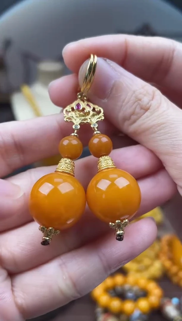 未镶嵌琥珀裸石首饰 假1赔4（多样性发货1件