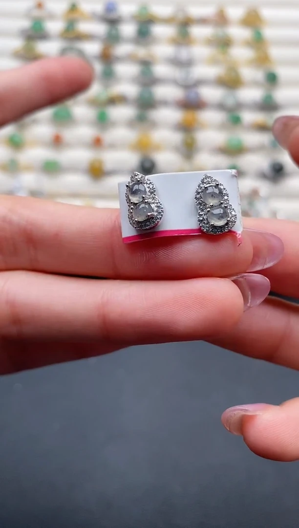 银S925镶嵌戒指翡翠5555555+6