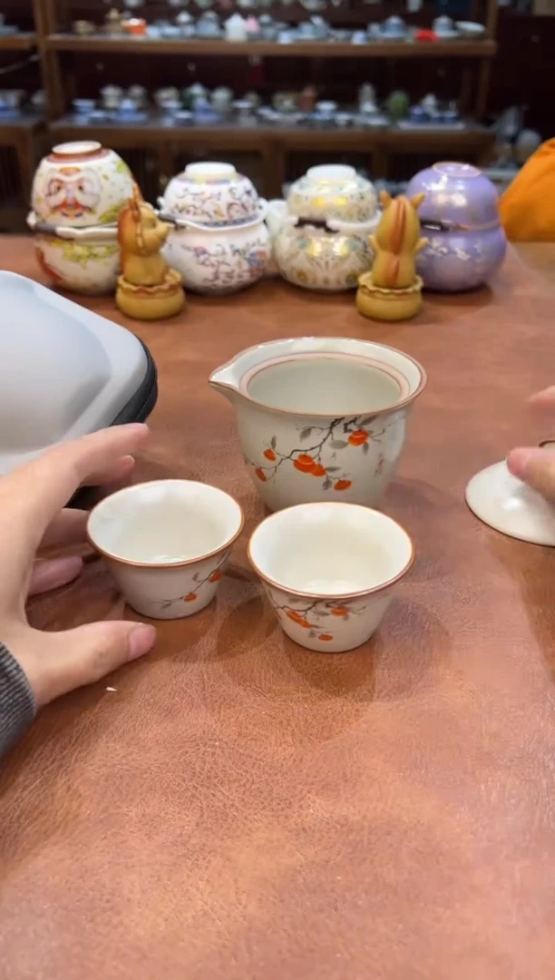 真的很便宜会开片的旅行茶具