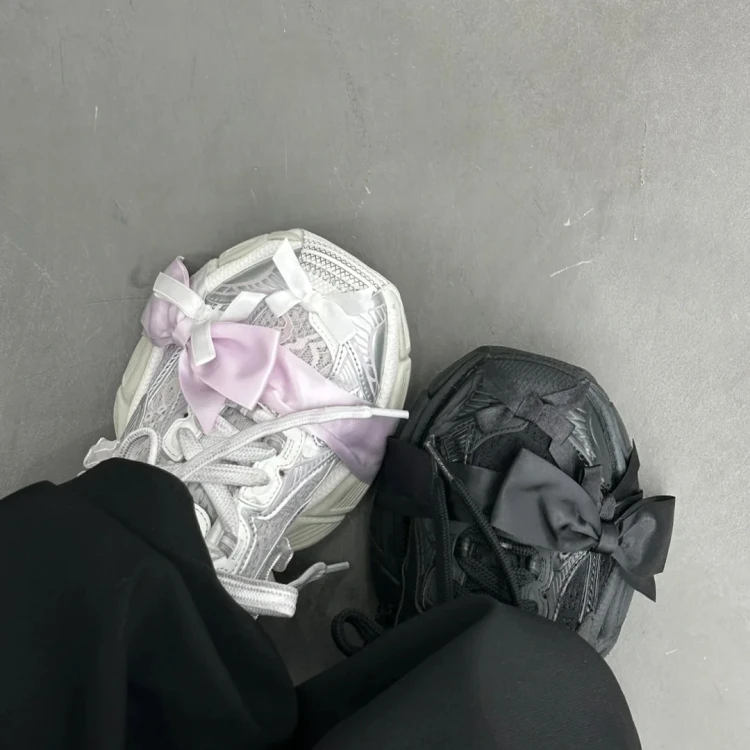 CBMT厚底增高蝴蝶结半拖老爹鞋女2025夏新款懒人一脚蹬休闲包头拖