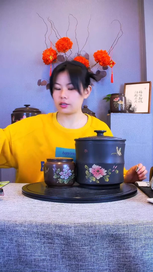 【闪购商品】建水全手工紫陶茶罐精磨2只291