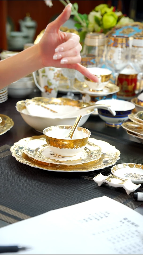 瓷片鎏金自由搭配