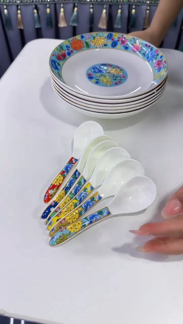 小勺子六个景德镇陶瓷