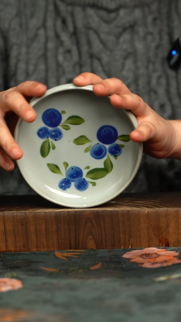 杯釉下彩手工手绘同款陶器