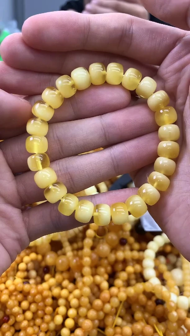 裸石蜜蜡未镶嵌手串