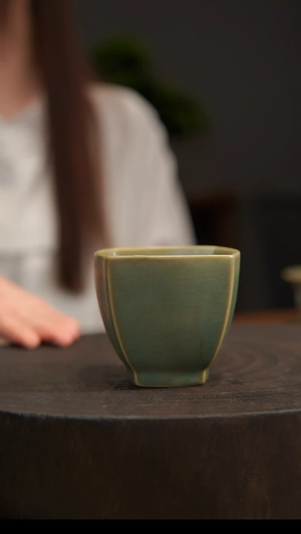 杯子（****）四方杯 汝州原产地  原矿老釉