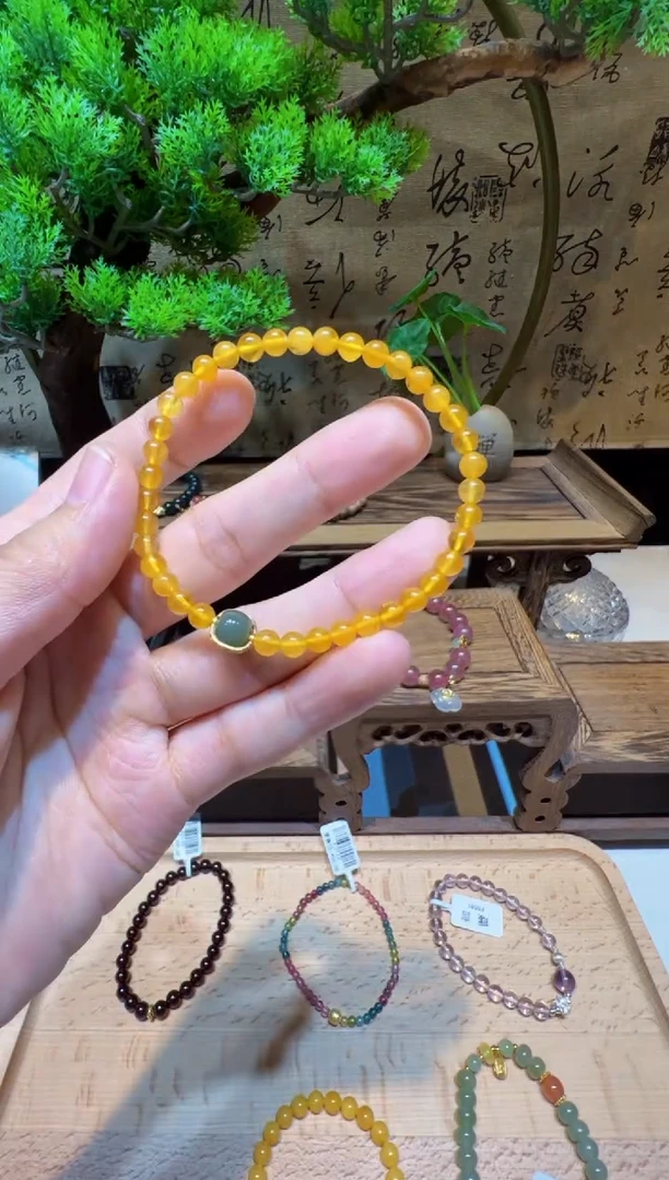 手串琥珀未镶嵌手饰@@