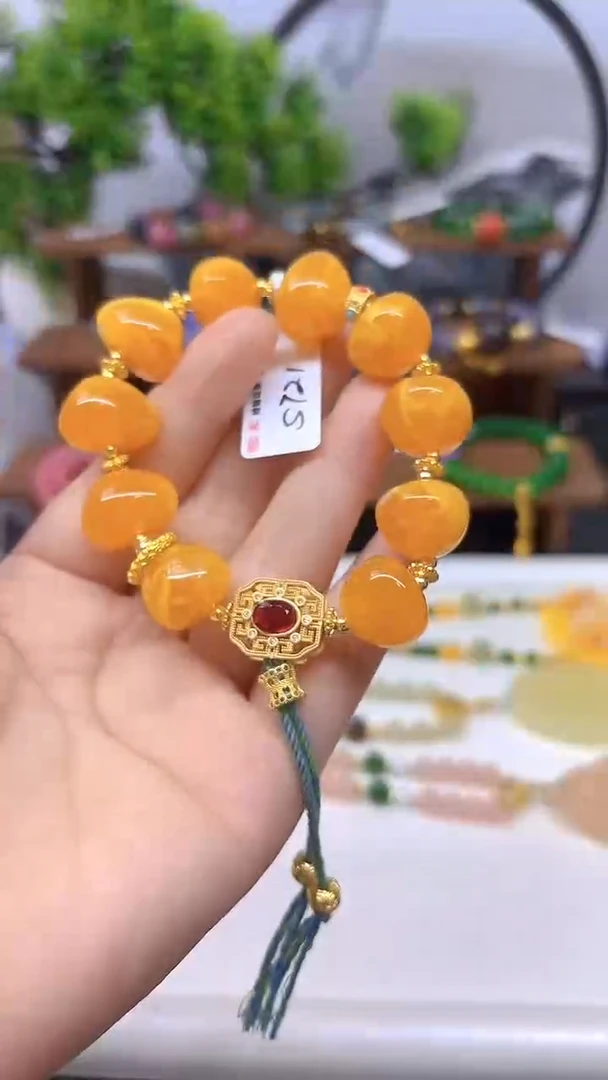 未镶嵌蜜蜡手链S721