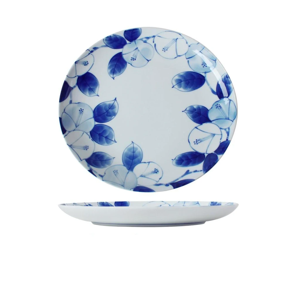 【LX家】25*3CM 椿花10寸圆盘 春节餐具系列