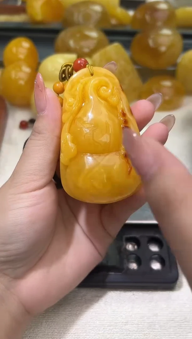 裸石琥珀未镶嵌琥珀蜜蜡吊坠