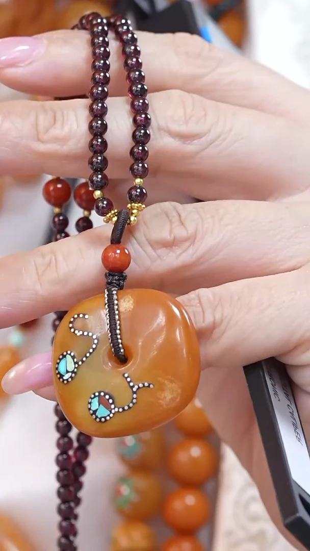 蜜蜡颈饰未镶嵌3287天然蜜蜡珠宝奇石云端妖孽全部保真