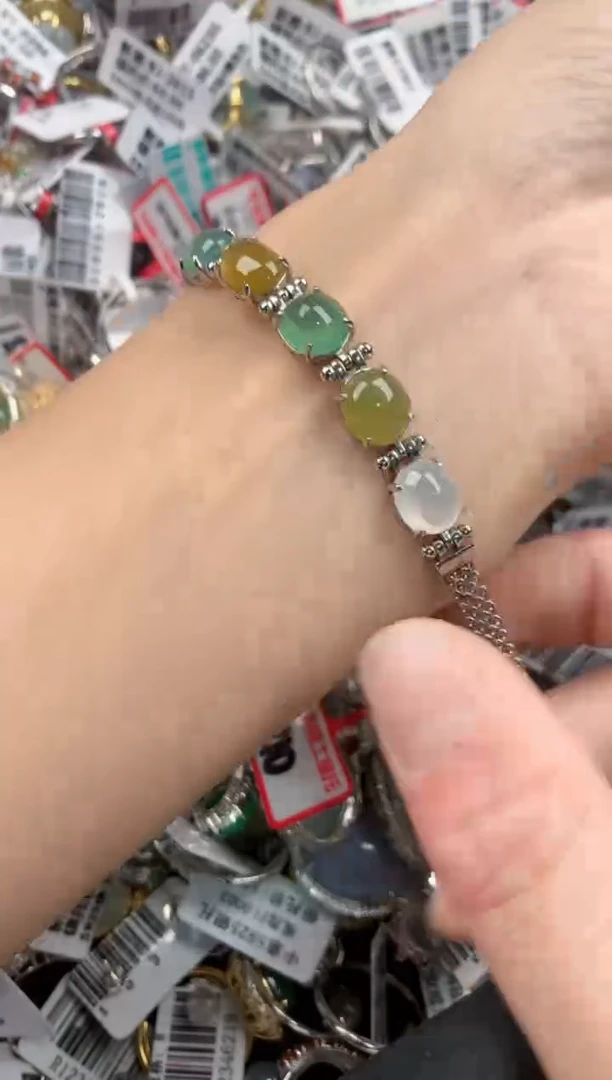 银S925镶嵌戒指翡翠4444----1