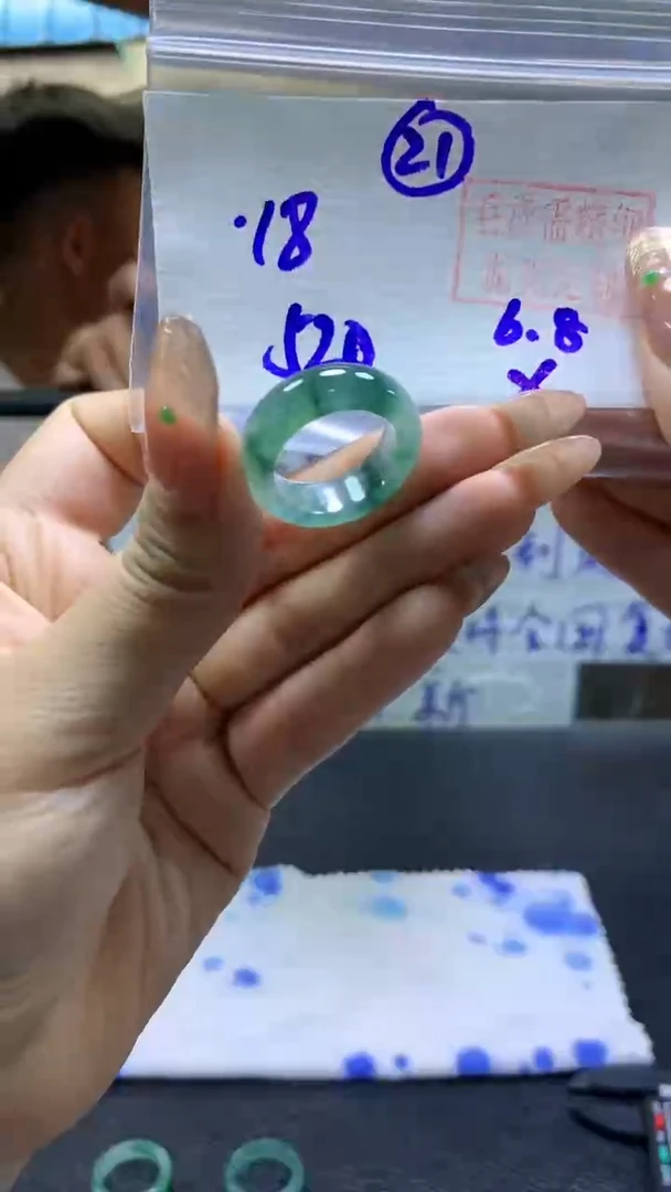 定制翡翠未镶嵌戒圈#520元-毛货需精细抛光