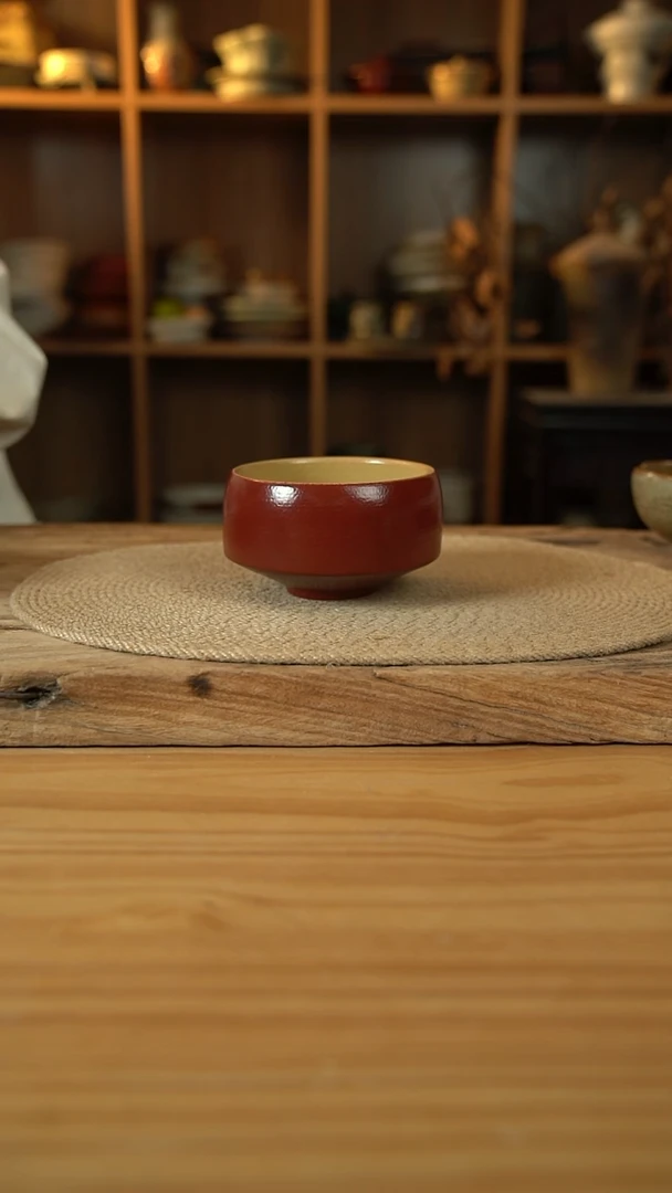 复古红系列的钵钵米饭碗1个