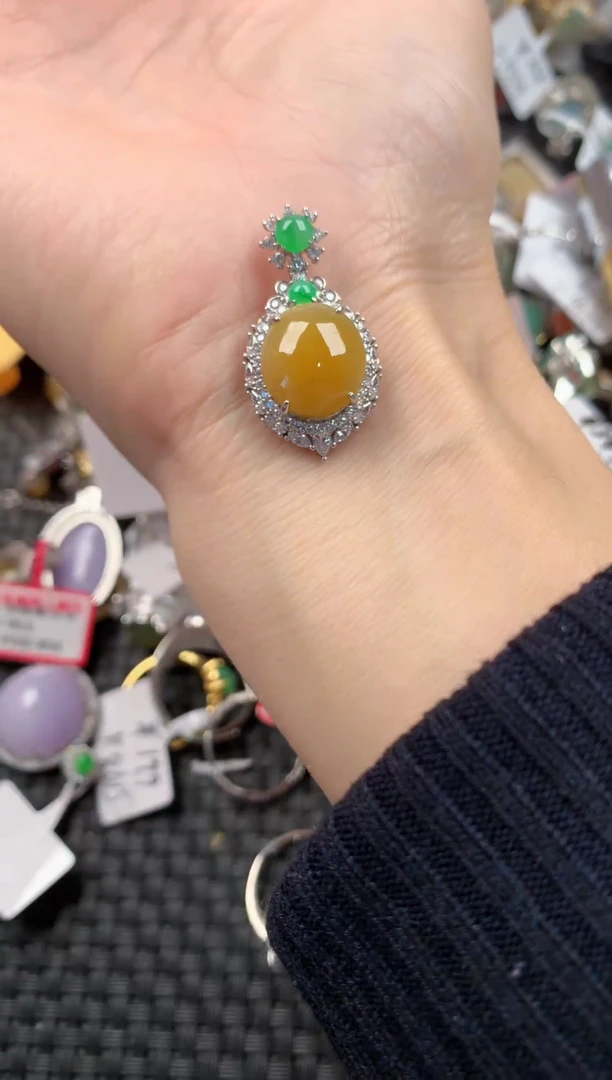 银S925镶嵌戒指翡翠•****•333------1