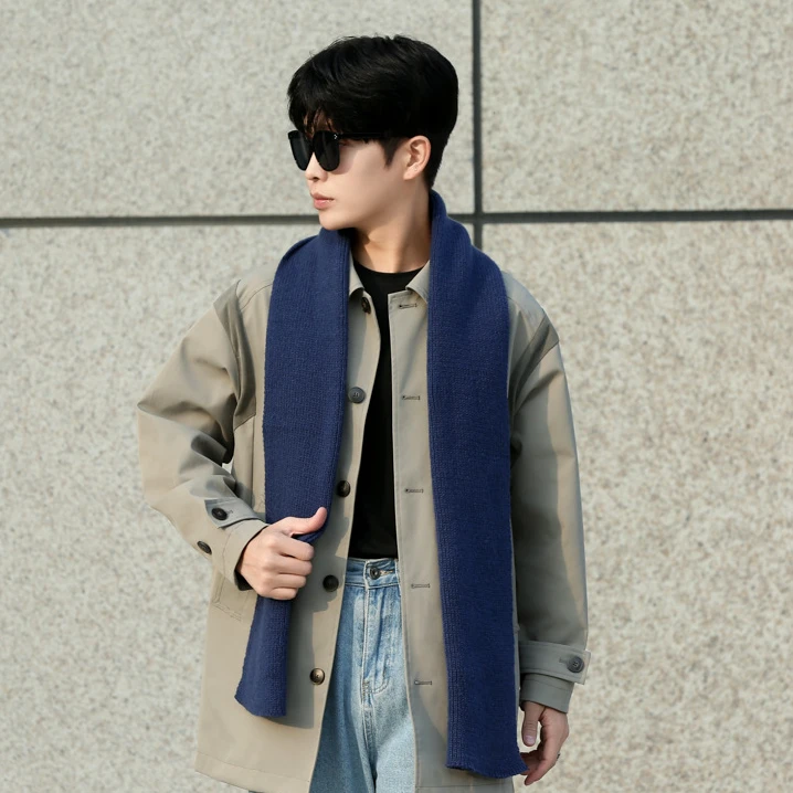 秋冬保暖围巾男女新款保暖围脖情侣围巾潮搭户外针织加厚围脖围巾