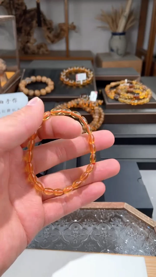 【闪购商品】琥珀颈饰未镶嵌血茶珀桶珠5+小手串