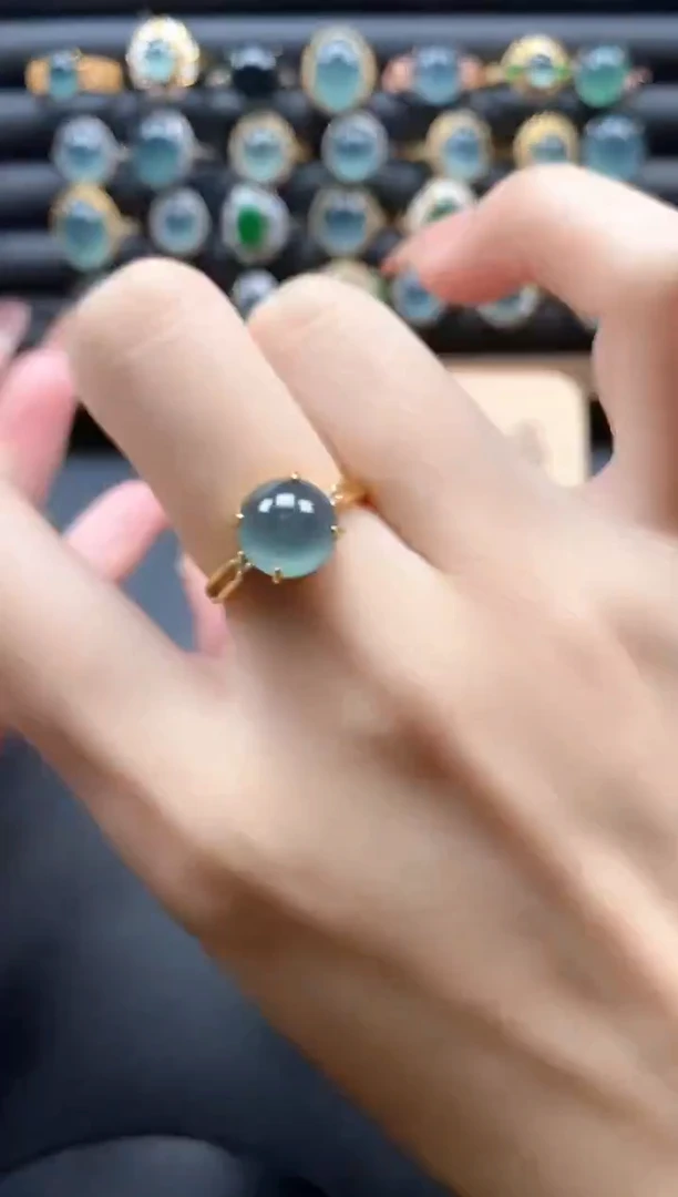 银S925镶嵌戒指翡翠651151