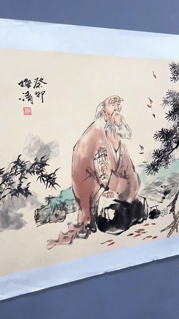 国画梅清绘画2.7pc高仕人物