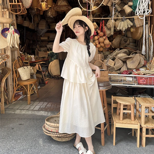 瞌睡兔定制【清苍-夏日甜樱】法式茶歇假两件连衣裙dy0202/21791