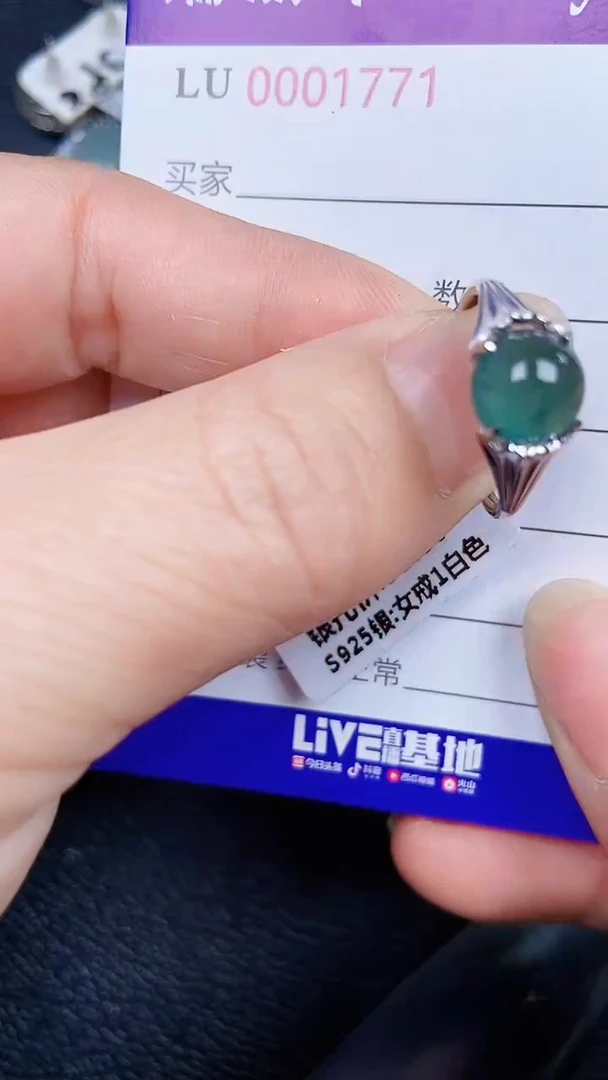 颈饰银S925镶嵌翡翠1771