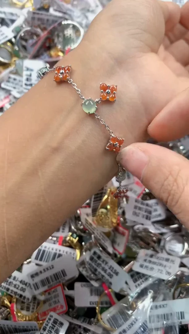 银S925镶嵌戒指翡翠999---9