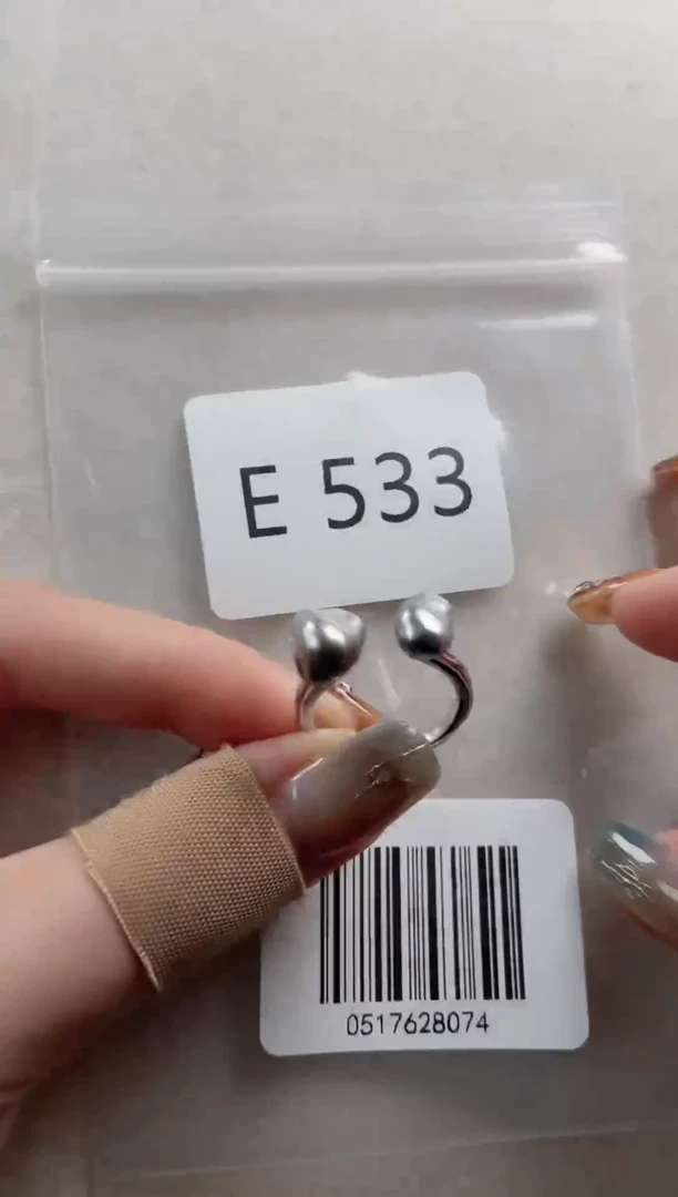 银S925镶嵌戒指海水珍珠E533