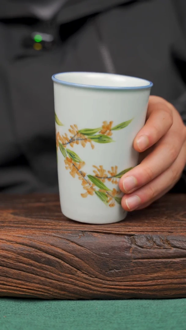【闪购商品】瓷片103寻一缕瓷香杯釉下手工手绘瓷器