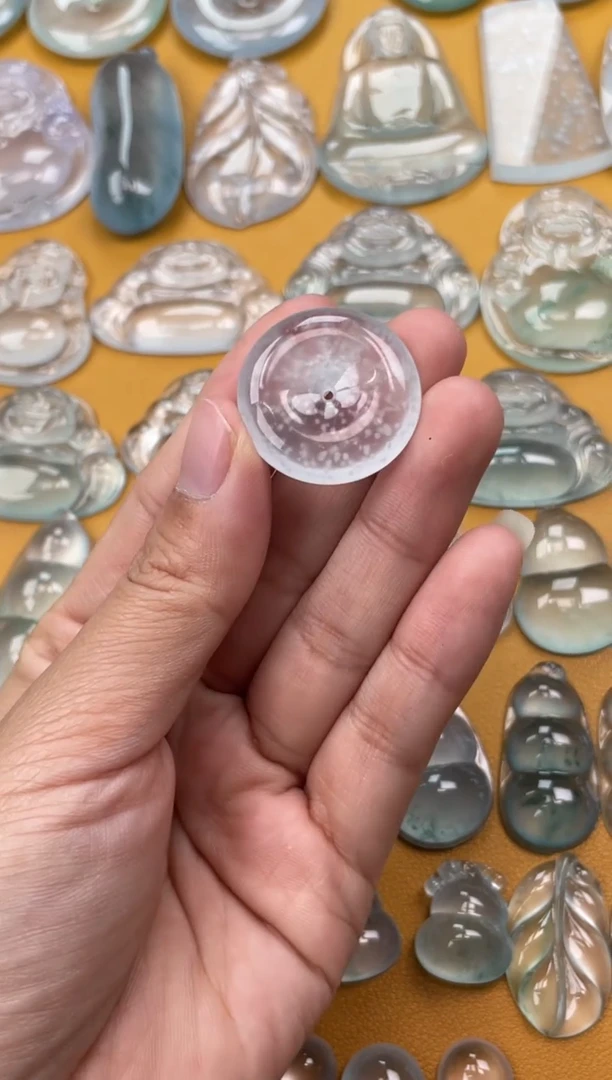 翡翠未镶嵌吊坠(不含链)扣子25 5/2