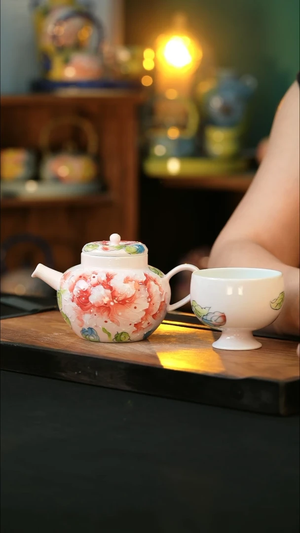 杯手绘心瓷陶瓷浮力