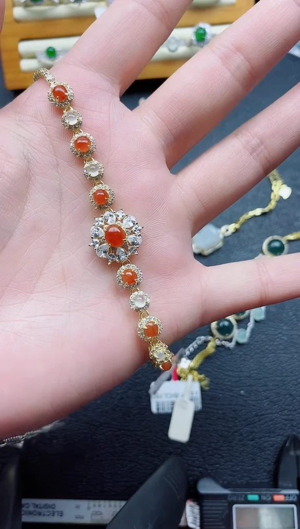 银S925镶嵌戒指翡翠天*云1