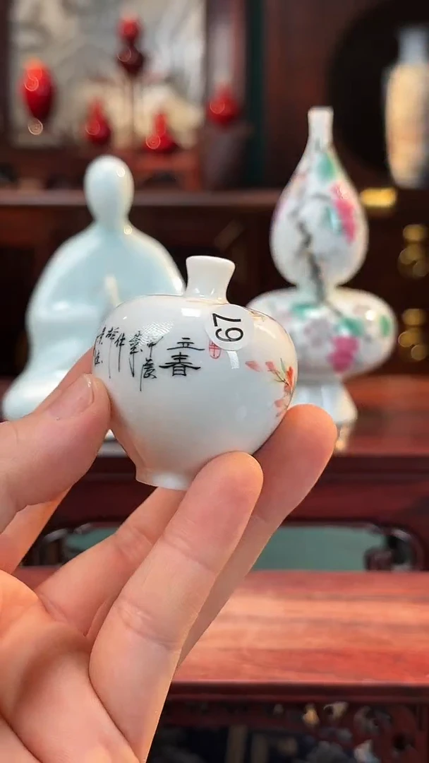 【闪购商品】摆件釉下五彩纯手工手绘原创瓷器