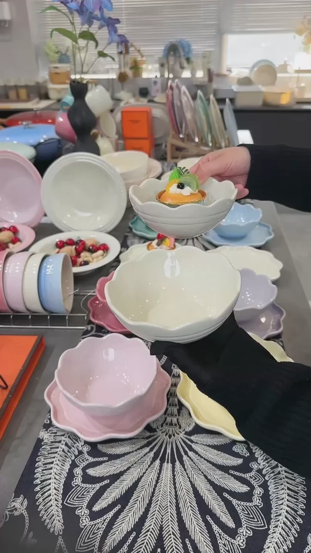 【闪购商品】瓷14cm炻彩碗奶油白-2个装