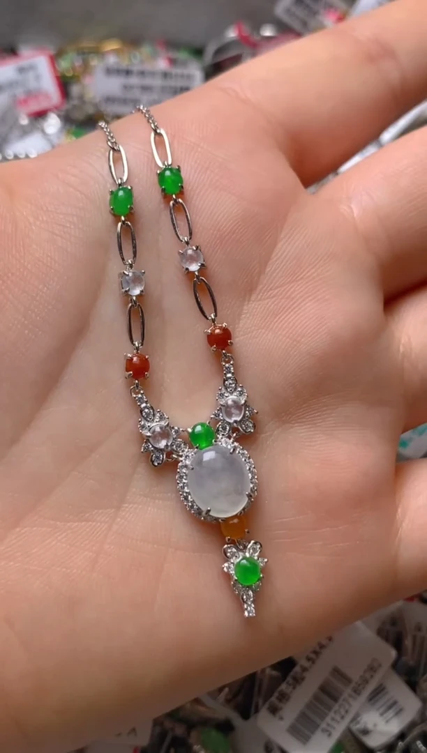 银S925镶嵌戒指翡翠百内无证书