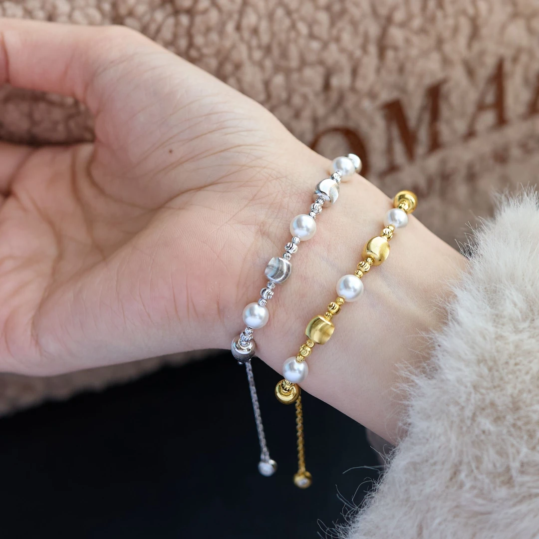 925银手链 珠珠拉丝猫眼手链轻奢百搭小众简约ins气质