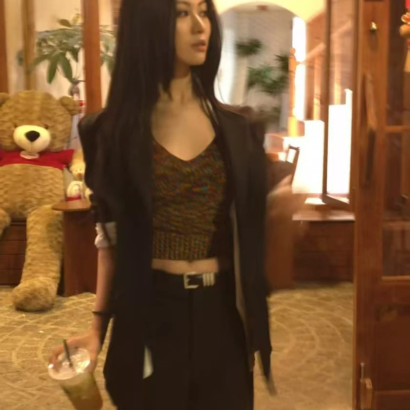 【ASKYO】自家原创性感火辣吊带背心带胸垫美背气质网红时尚设计师