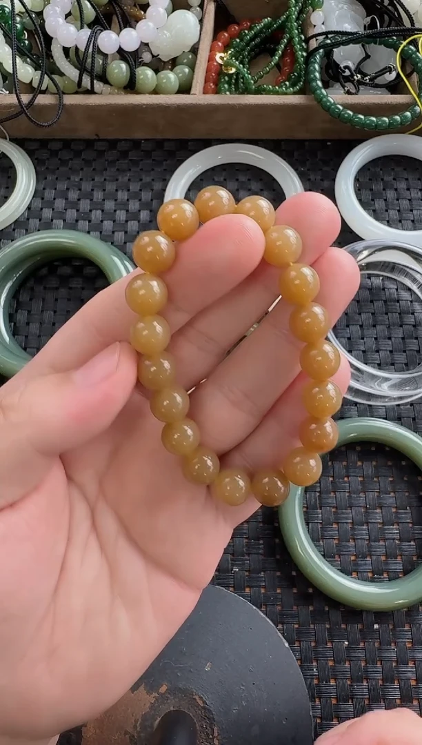 颈饰未镶嵌和田玉10mm糖玉