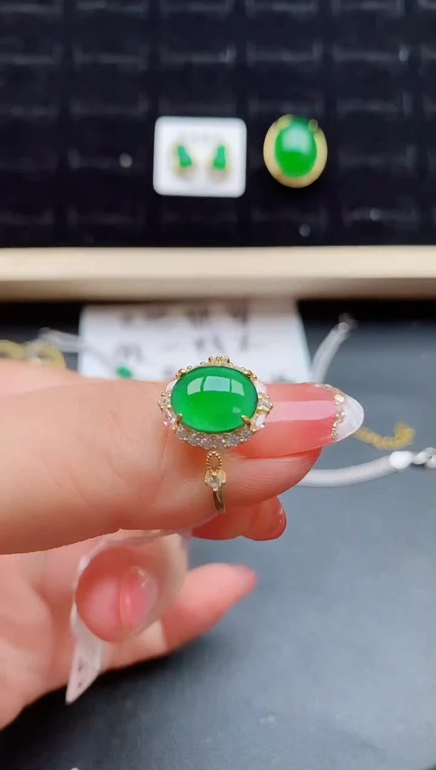 【闪购商品】翡翠戒指银S925镶嵌1212121212