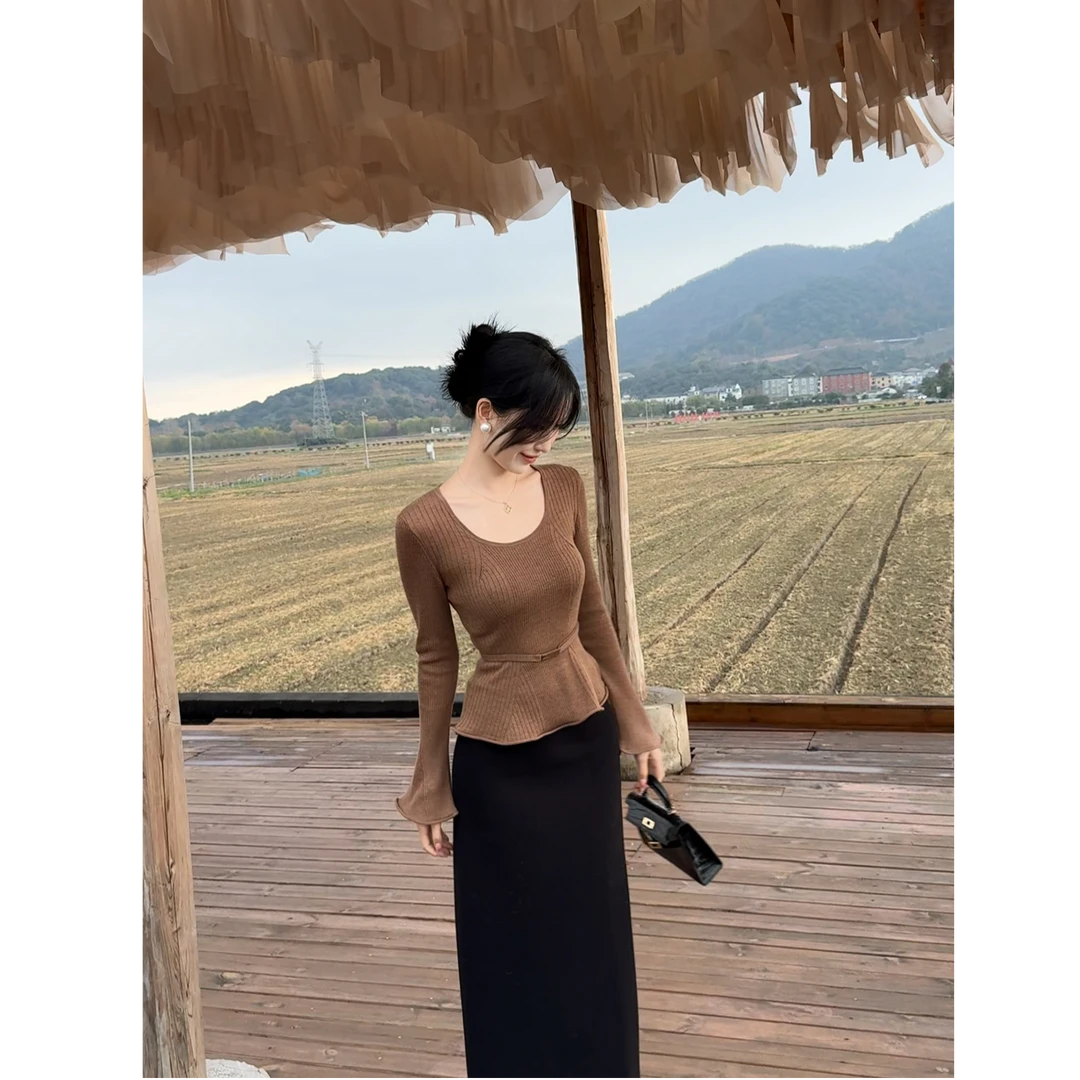 【光影疏离】德国南毛扬子纱100美丽诺羊毛毛百搭显瘦显白上衣
