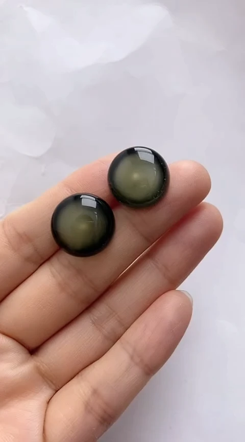 【闪购商品】琥珀裸石银S925镶嵌琥珀耳钉