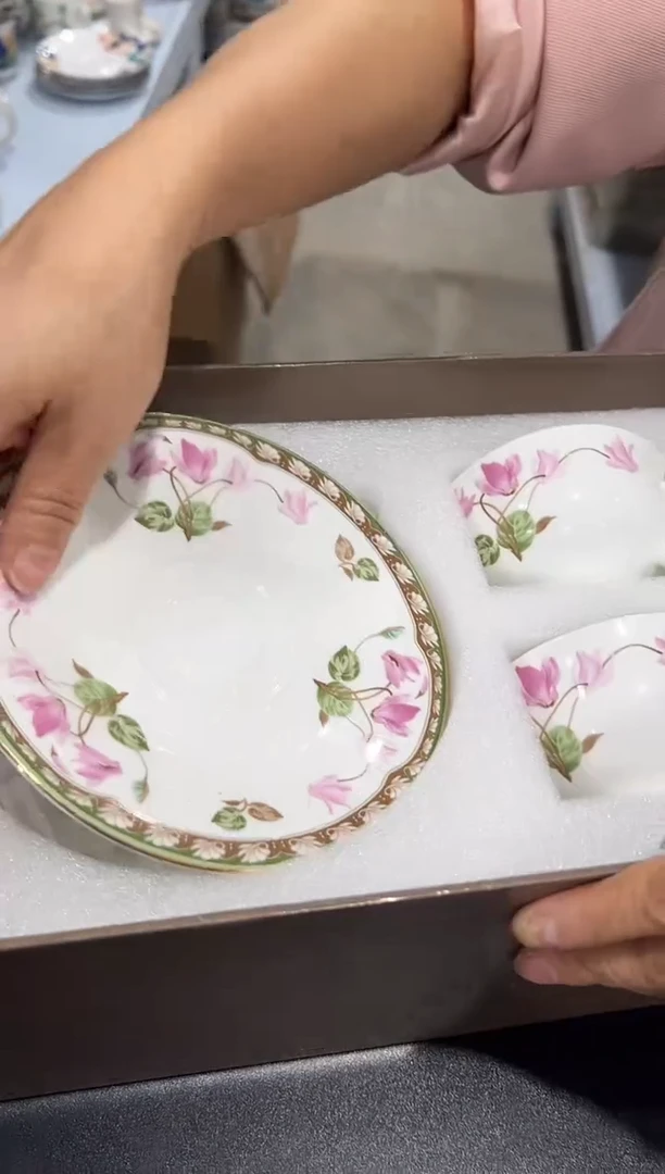 杯子骨瓷两杯两碟一套