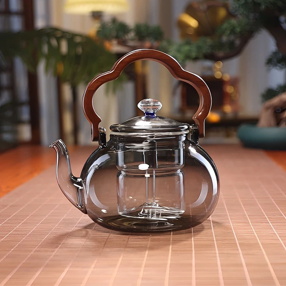 家用办公新款正茗堂超薄大功率电陶炉高硼硅耐热玻璃提梁壶蒸煮壶