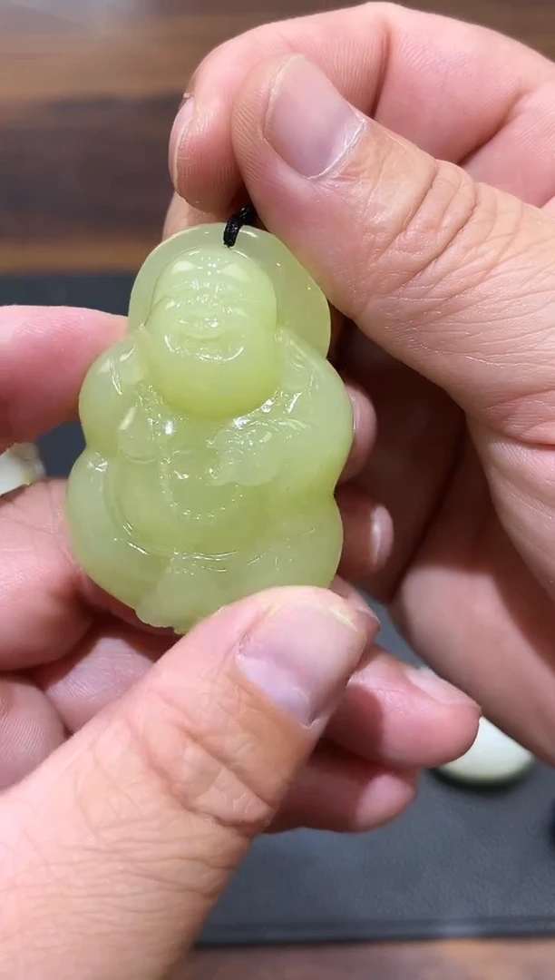 吊坠(不含链)未镶嵌和田玉高端精品黄口佛公吊坠A010