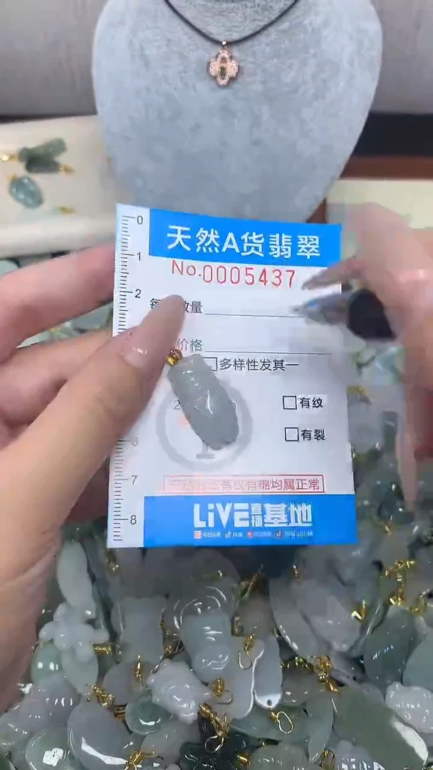 翡翠未镶嵌颈饰净货挂件-5437