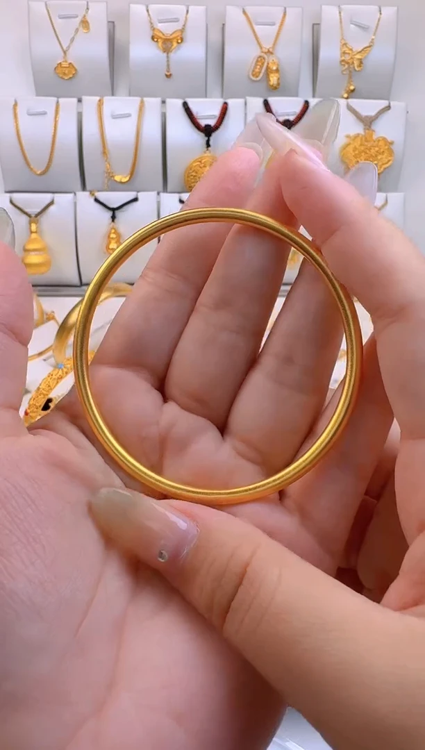 无足银古法素圈手镯 总重30g 外1.7g