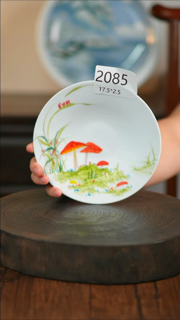 盘手绘釉下彩陶瓷餐具2085