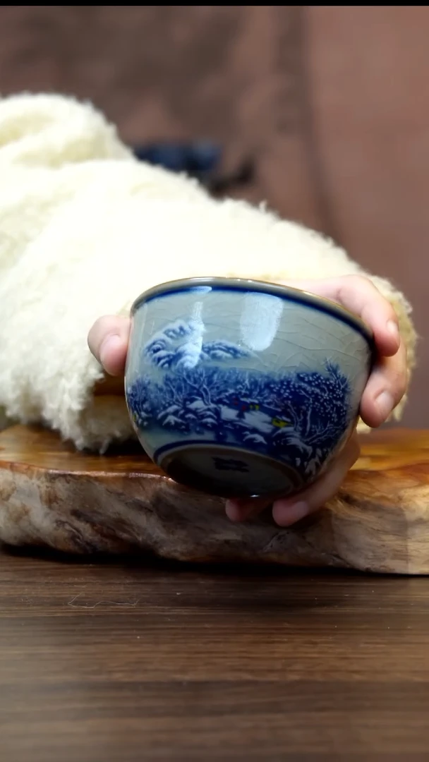 景德镇陶瓷雪景大缸杯（微瑕）