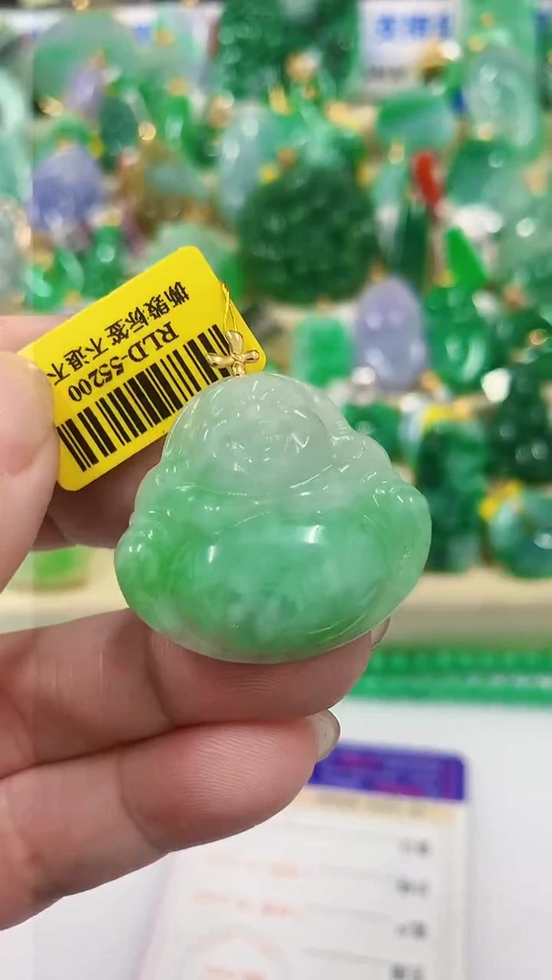 【闪购商品】翡翠吊坠(不含链)18K金镶嵌挂件
