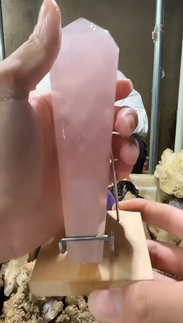 未镶嵌大型摆件（非配饰）水晶469粉水晶权杖