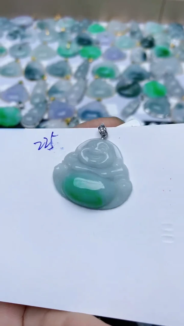 【闪购商品】翡翠颈饰18K金镶嵌天然翡翠A货    225